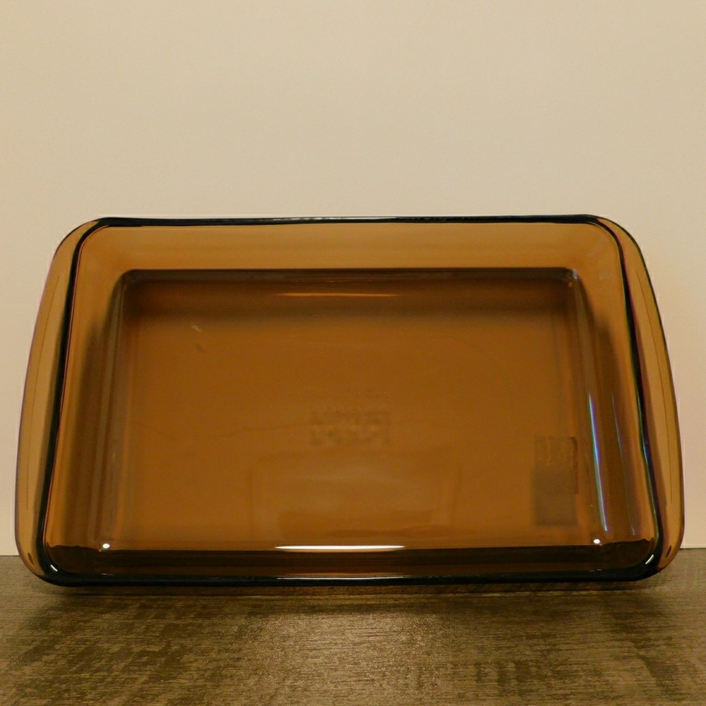 Vintage Pyrex Amber Brown Baking Dish 9" x 13" Corningware USA